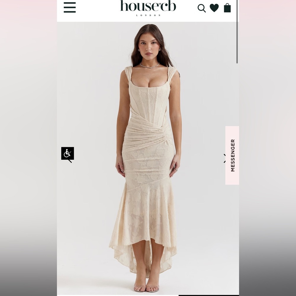 HOUSE OF CB CESCA
VINTAGE CREAM FLORAL MAXI DRESS